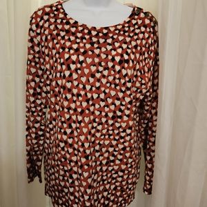 J.Crew Merino Wool Crewneck Sweater Shoulder Buttons White BlackHearts Valentine